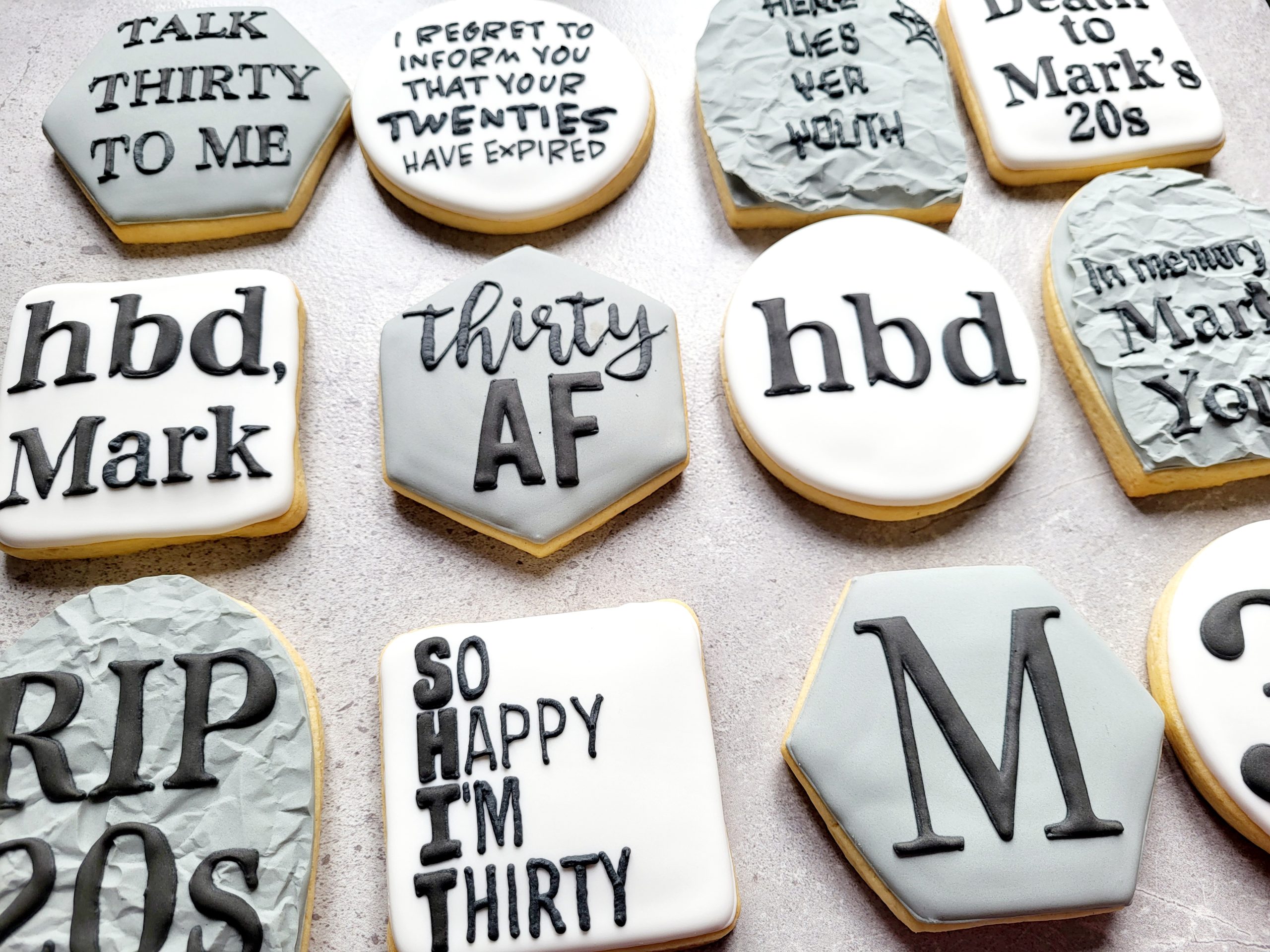 RIP 20’s Set – Personalised Cookies